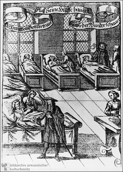 Visite im Krankensaal (ca. 1680)